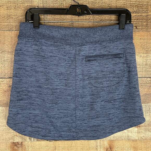 Athleta Downplay Knit Drawstring Waist Mini Skirt Heather Blue Size Small - Picture 4 of 10